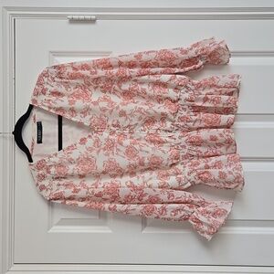 Ralph Lauren Cream Blouse with Pink Floral Print